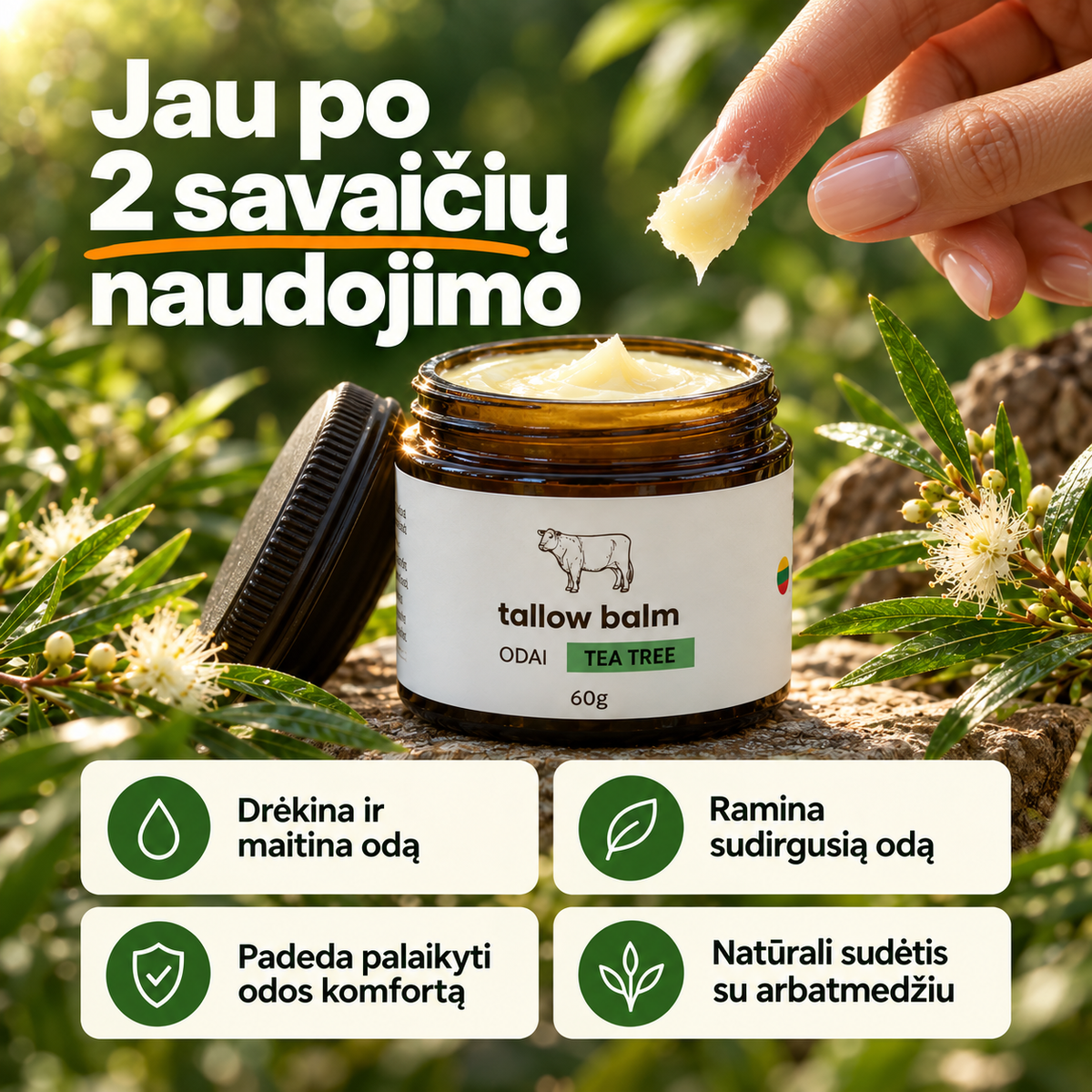 TallowSkin™ Grass-Fed Beef Tallow kremas